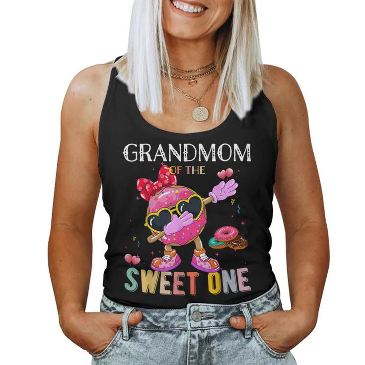 Grandmom Of The Dabbing Donut Birthday Girl Donut Sweet Women Tank Top
