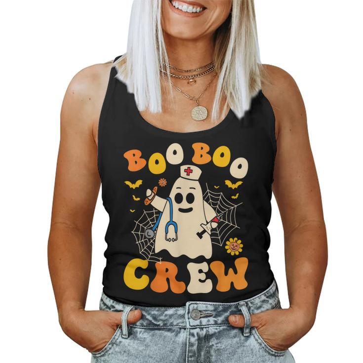 Groovy Boo Crew Nurse Ghost Halloween Nurse Women Tank Top