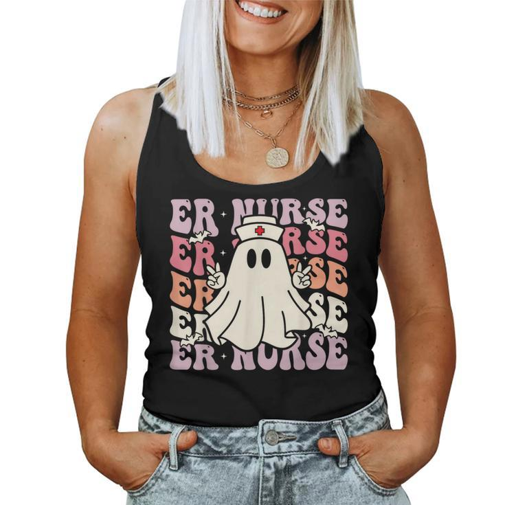 Groovy Emergency Room Nurse Halloween Costume Er Nurse Women Tank Top