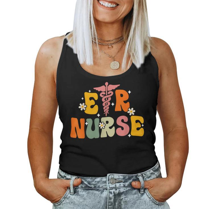 Groovy Er Nurse Emergency Room Nurse Nursing Women Tank Top