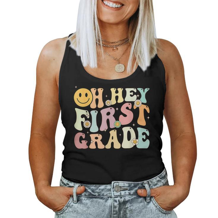 Groovy Oh Hey 1St First Grade Back To School Teacher Student Women Tank Top