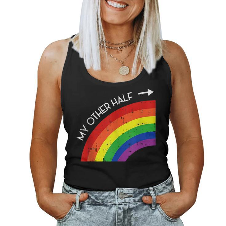 My Other Half Gay Couple Rainbow Pride Cool Lgbt Ally Women Tank Top