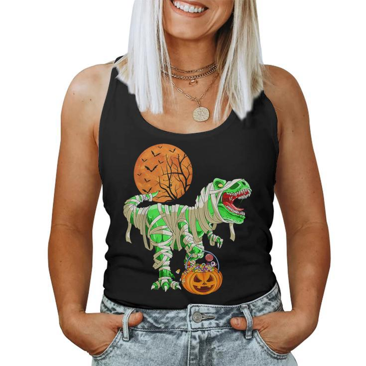 Halloween For Boys Dinosaur T-Rex Mummy Pumpkin Women Tank Top
