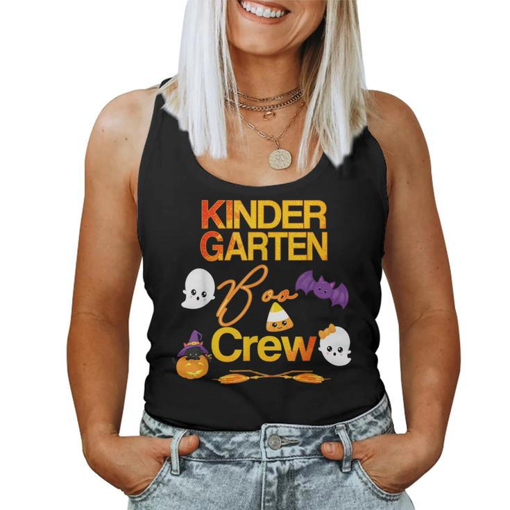 Halloween Kindergarten Cute Boo Crew Teacher Kids Halloween Women Tank Top