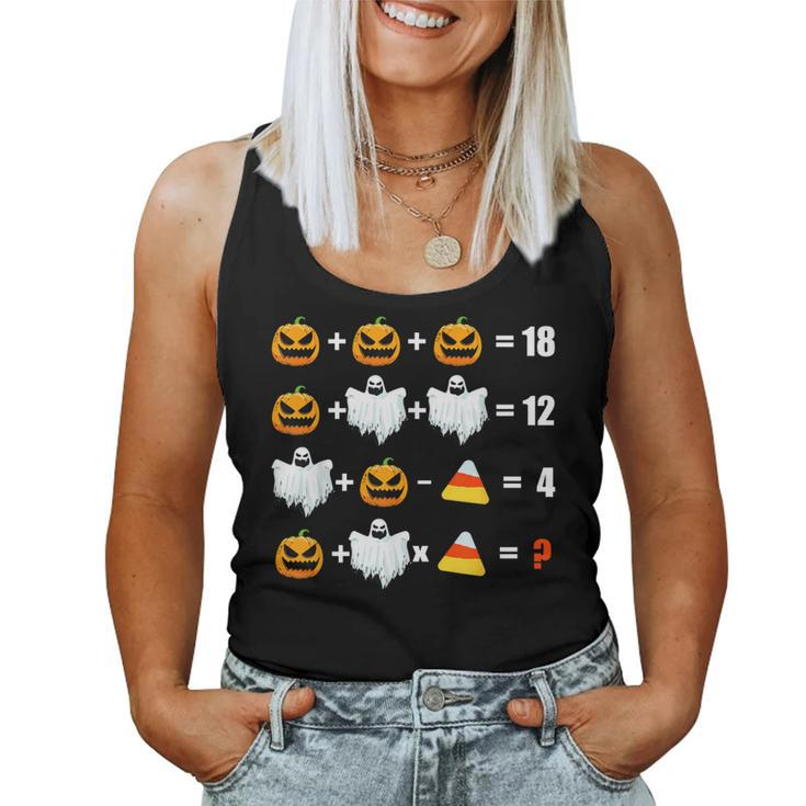 Halloween Order Of Operations Math Halloween Teacher Pumpkin Women Tank Top