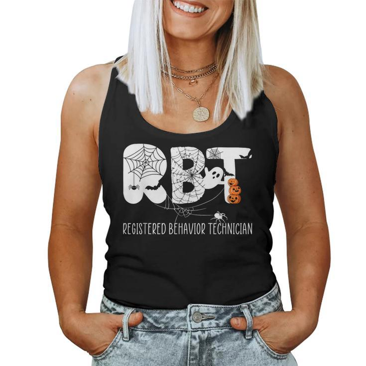 Halloween Rbt Fall Aba Therapy Therapy Halloween Registered Women Tank Top