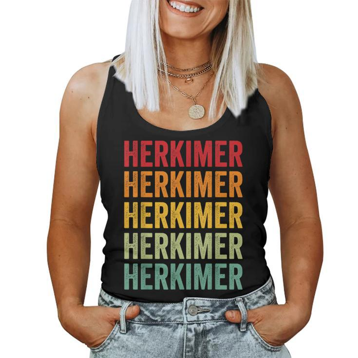 Herkimer County New York Rainbow Text Women Tank Top