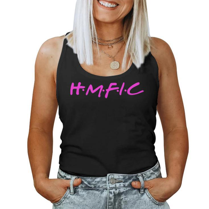 Hmfic With Bright Pink Head Mother Fucker In Charge Women Tank Top