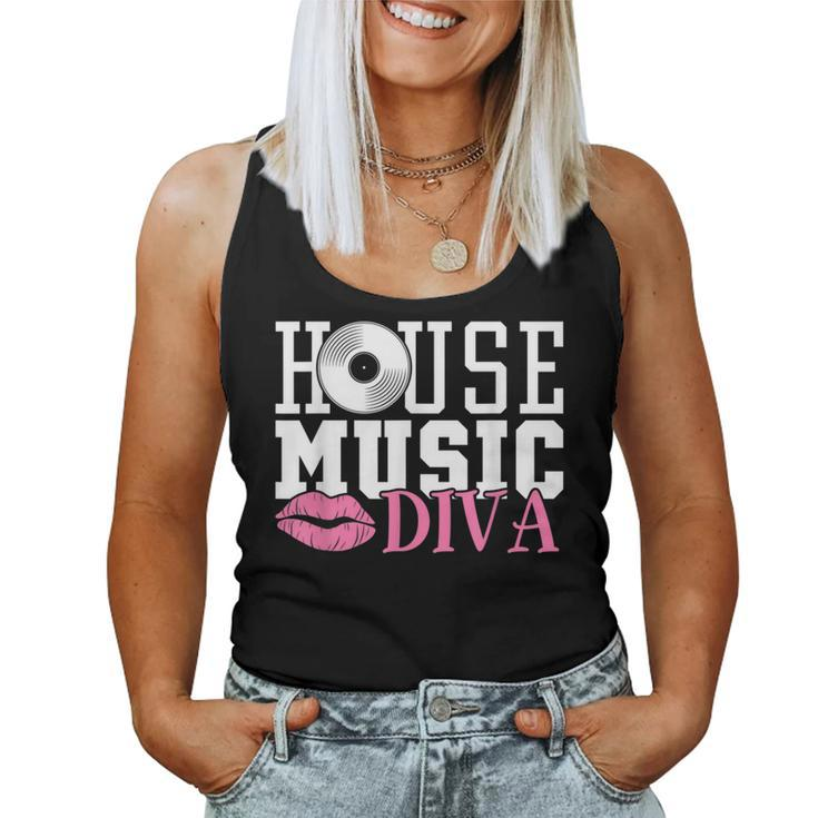 House Music Diva - Dj Edm Rave Music Festival  Women Tank Top Weekend Graphic