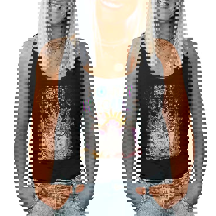 Howdy Ghouls Western Halloween Fall Ghosts Boo Halloween Women Tank Top