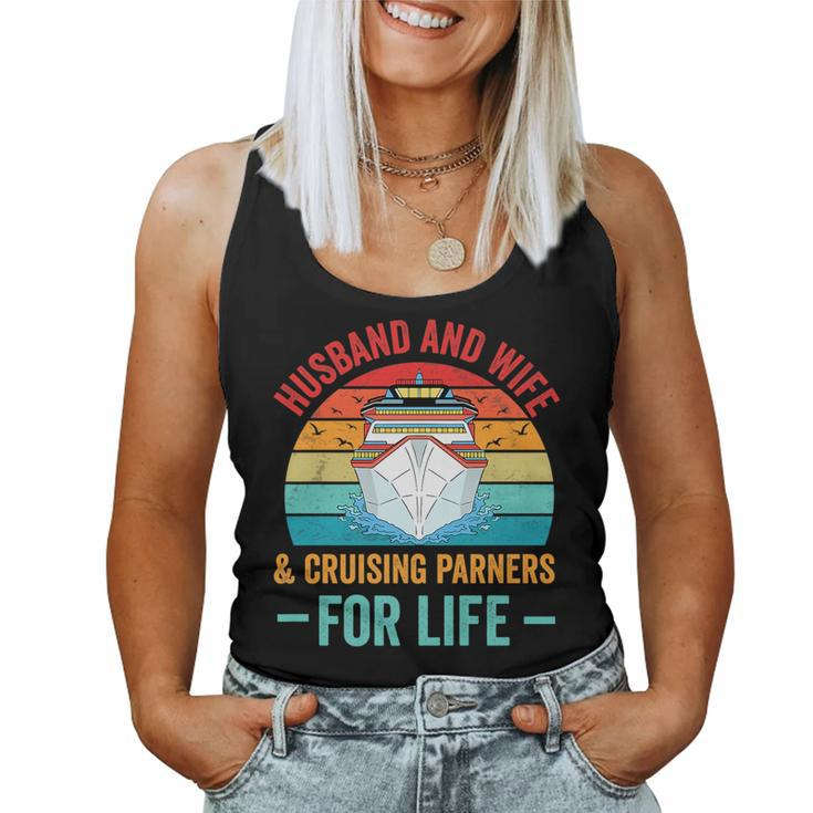 Husband And Wife Cruise Partners For Life Cruising Funny   Women Tank Top Basic Casual Daily Weekend Graphic