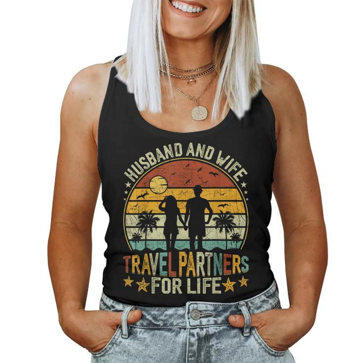 Husband And Wife Travel Partners For Life Beach Traveling  Women Tank Top Basic Casual Daily Weekend Graphic