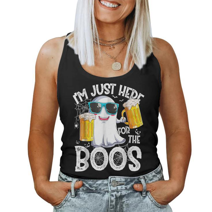 I'm Just Here For The Boos Ghost Drinking Halloween Beer Women Tank Top