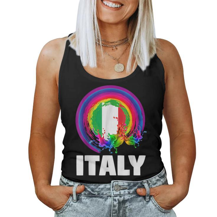 Italy Lgbt Gay Pride Rainbow Flag Women Tank Top