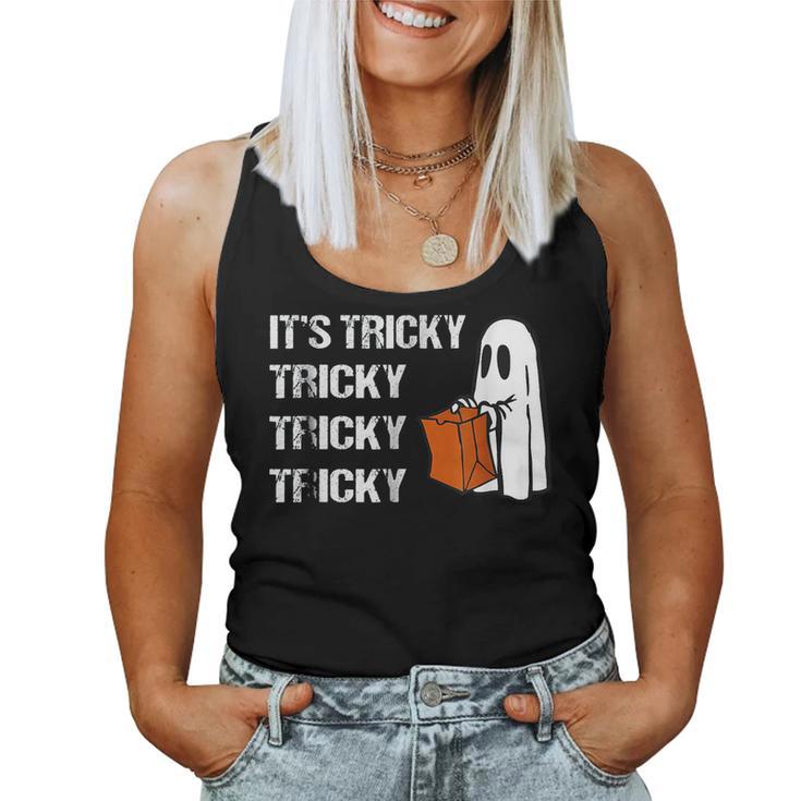 Its Tricky Ghost Boo Halloween Women Tank Top