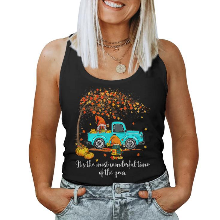It's The Most Wonderful Time Of The Year Gnomes Autumn Fall Women Tank Top