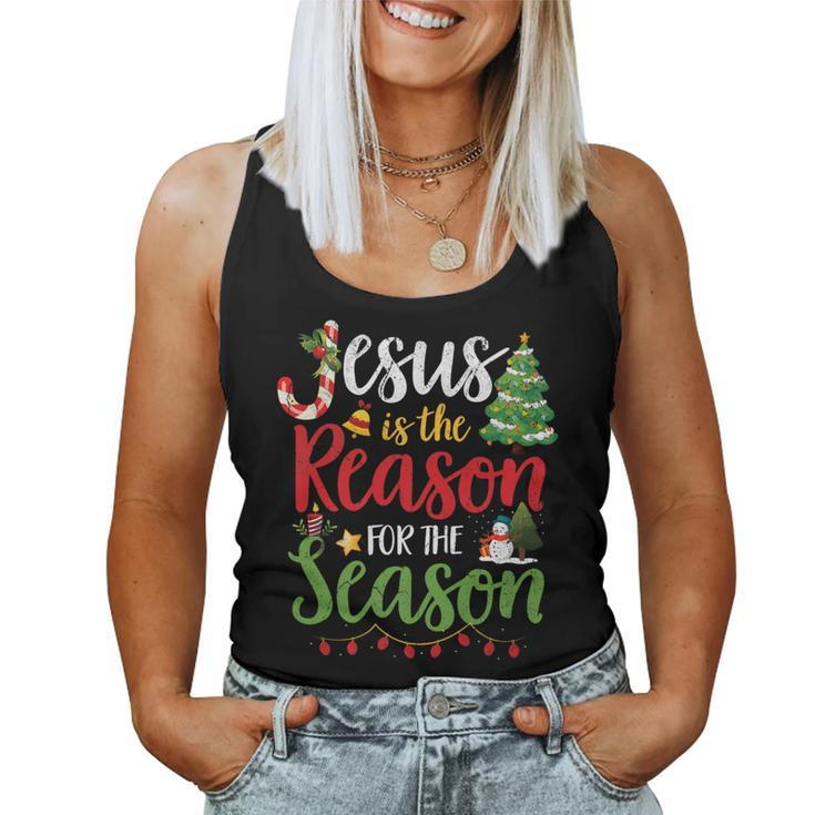 Jesus Is The Reason For The Season Christmas Christian Women Tank Top