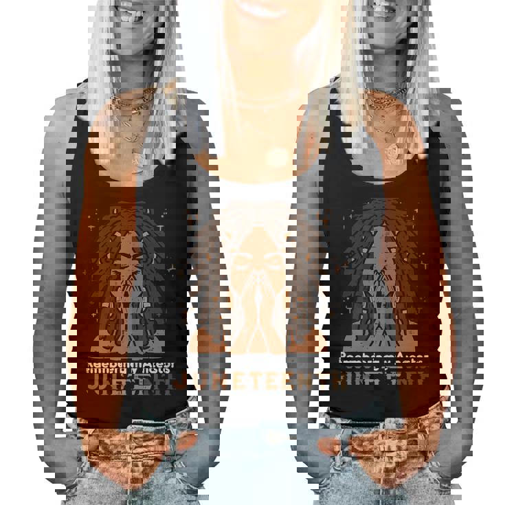 Junenth Black Woman Remembering Ancestors Women Girls Kid Women Tank Top Junenth Black Woman Remembering Ancestors Women Girls Kid Women Tank Top