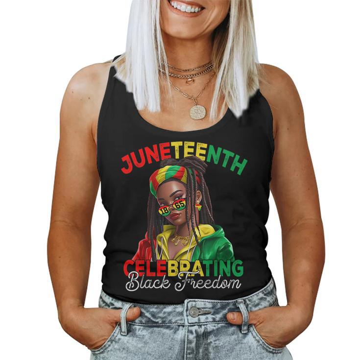 Junenth Women Celebrating Black Freedom 1865 African Girl  Women Tank Top Basic Casual Daily Weekend Graphic