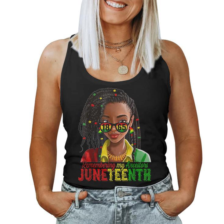 Junenth  Women Locd Hair Remembering My Ancestors  Women Tank Top Basic Casual Daily Weekend Graphic