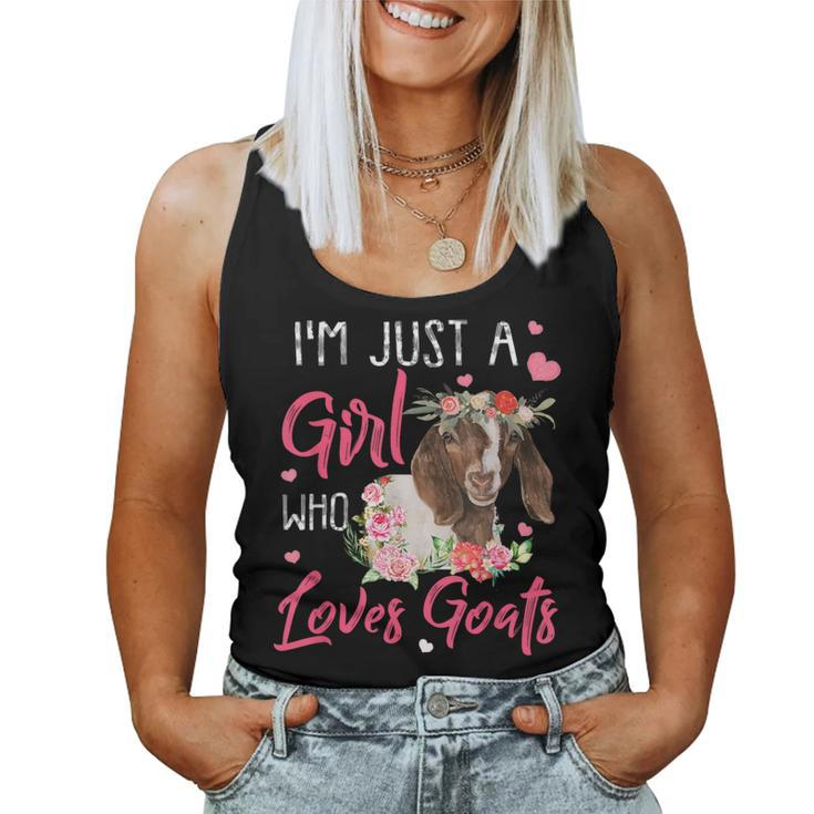 Just A Girl Who Loves Goats Goat Rancher Farm Women Women Tank Top