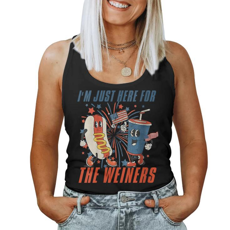 Im Just Here For The Wieners 4Th Of July Wieners Women Tank Top