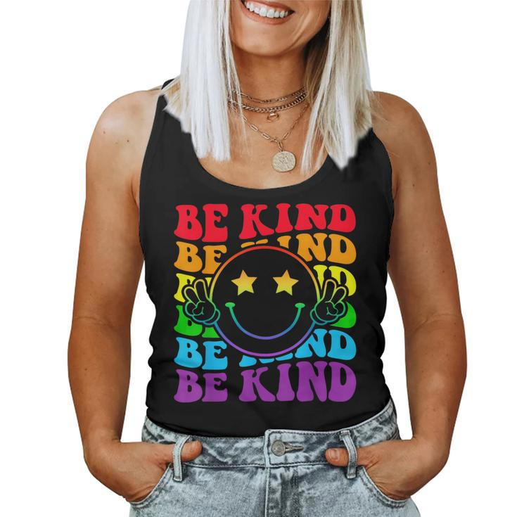 Be Kind Lgbt Pride Month Gay Right Smile Happy Face Women Tank Top