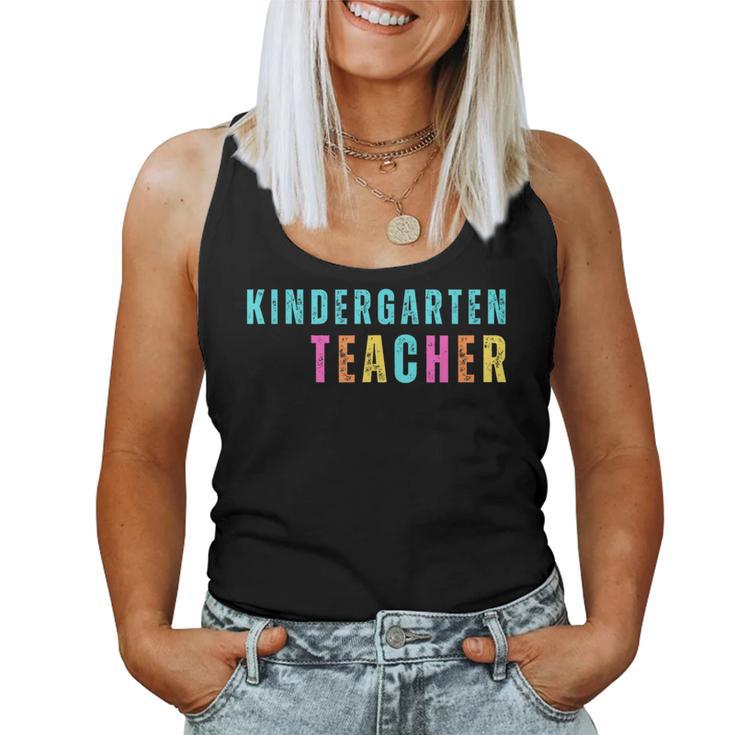 Kindergarten Teacher Back To School Retro Vintage Rainbow Shirt