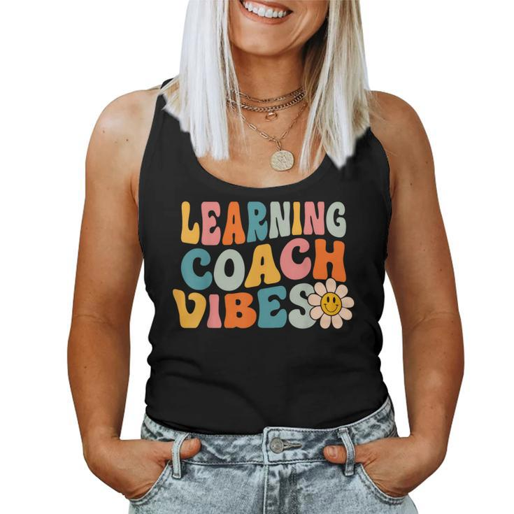 Learning Coach Vibes First Day Of School Retro Teachers Women Tank Top