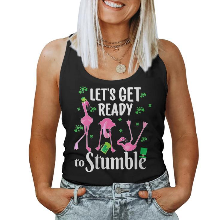 Let’S Get Ready To Stumble Flamingo St Patrick’S Day Women Tank Top