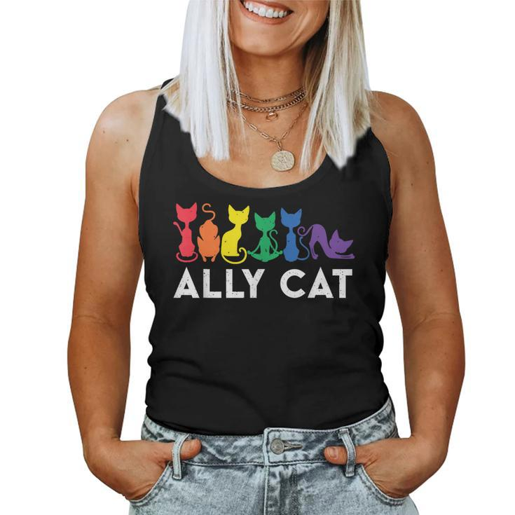 Lgbt Ally Cat Be Kind Gay Rainbow Lgbtq Women Tank Top