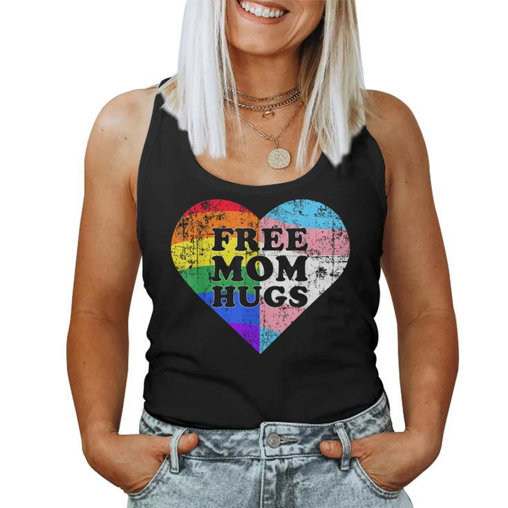 Lgbt Free Mom Hugs Daisy Rainbow Heart Lgbt Pride Month Women Tank Top