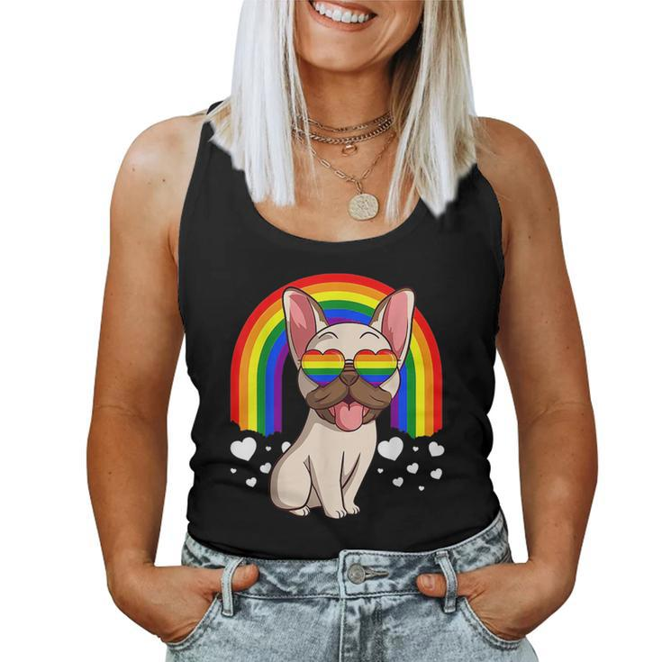Lgbt French Bulldoggys Dog Gay Pride Rainbows Lgbtq Women Tank Top