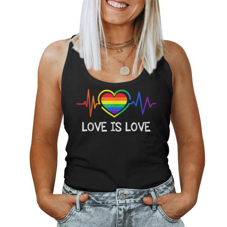 Lgbt Gay Pride Heartbeat Lesbian Gays Love Sexy Rainbow Women Tank Top