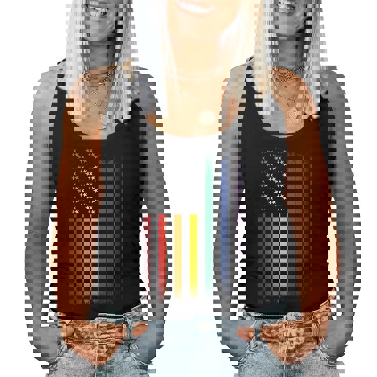 Lgbt Lgbtq Lgbtq Bi Lesbian Rainbow Flag Apparel Gay Pride Women Tank Top