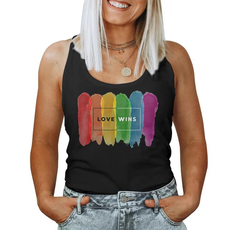 Lgbt Rainbow Gay Pride Lgbtq Equality Love Wins Men Women Women Tank Top