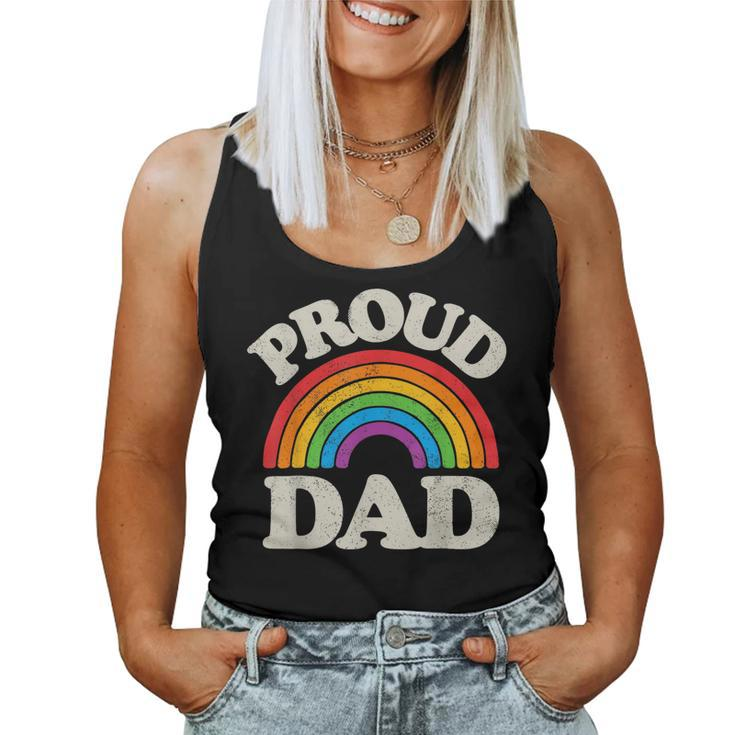 Lgbtq Proud Dad Gay Pride Lgbt Ally Rainbow Fathers Day Women Tank Top