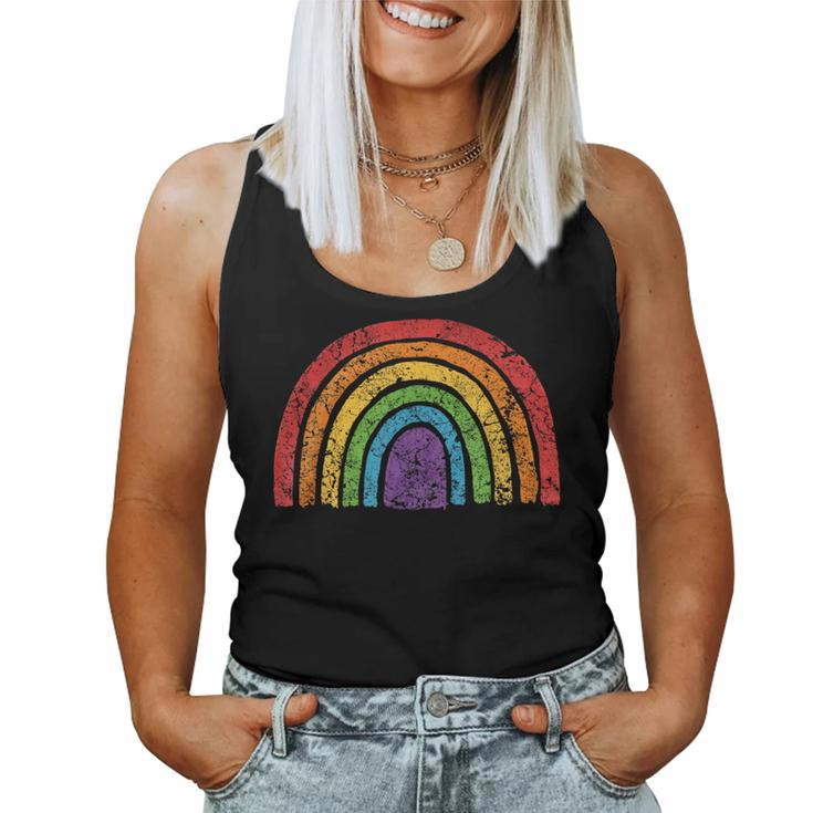 Lgbtq Rainbow Flag Gay Pride Lgbt Awareness Ally Vintage Women Tank Top
