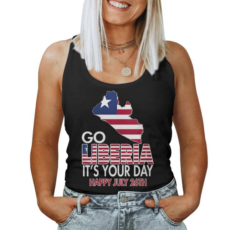 Liberia Its Your Independence Day Love Liberia Flag Map Women Tank Top