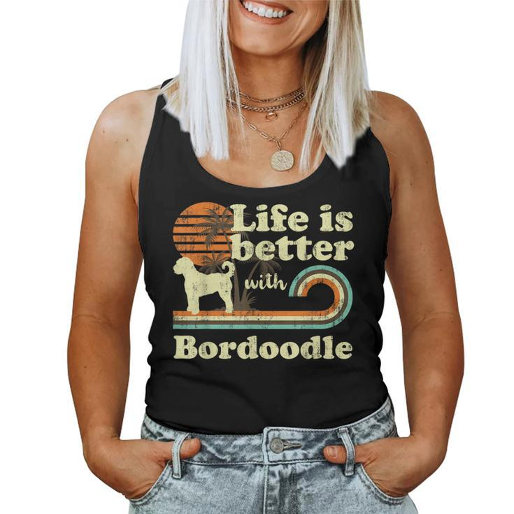 Life Better Bordoodle Vintage Dog Mom Dad Women Tank Top