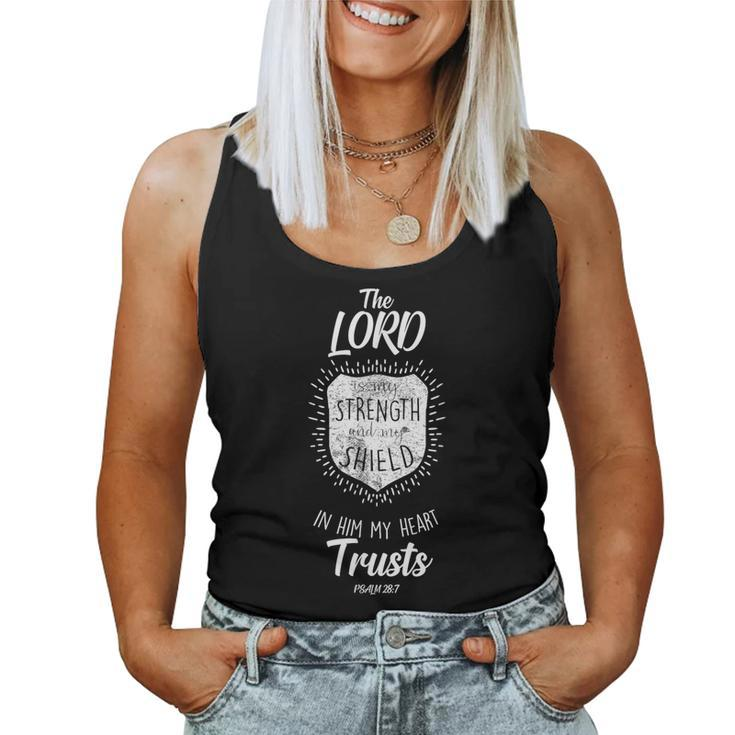 The Lord My Strength Religion Bible Verse Christian Women Tank Top