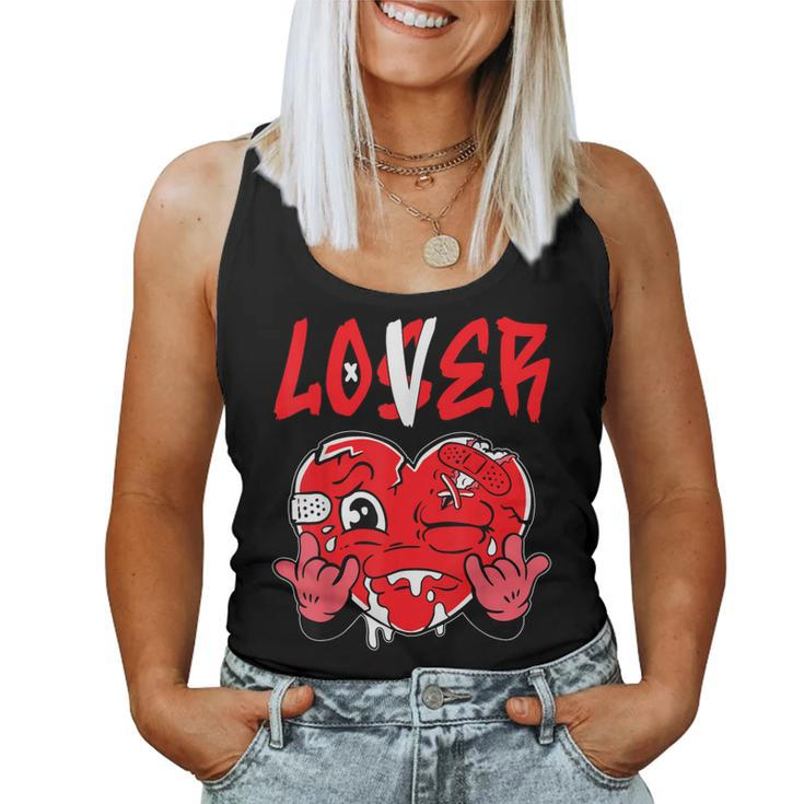 Loser Lover Drip Heart Red Matching Outfit Women Women Tank Top