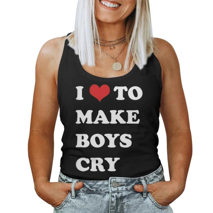I Love To Make Boys Cry Red Heart Bad Girl Women Women Tank Top
