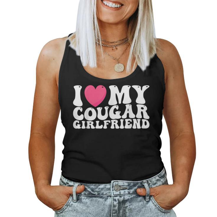 I Love My Cougar Girlfriend Heart Groovy Couples Women Tank Top