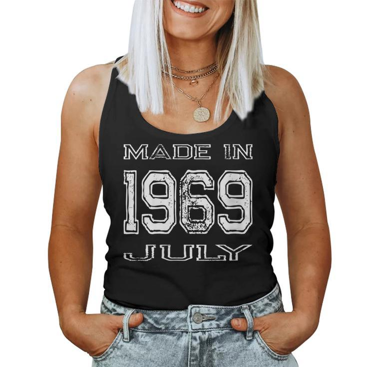 Made In 1969 July Vintage 50Th Birthday Born In 69 Women Tank Top