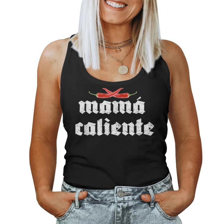 Mama Caliente Hot Mom Red Peppers Streetwear Fashion Baddie Women Tank Top
