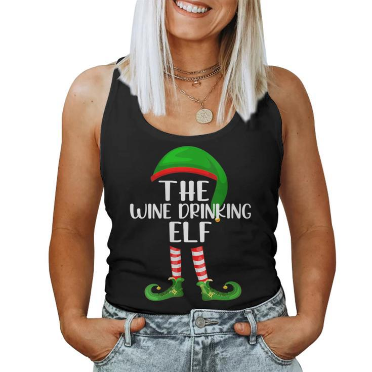 Matching Family Group Christmas The Wine Drinking Elf Women Tank Top