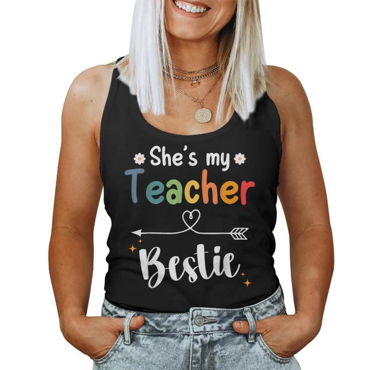 Matching Teachers Best Friend She's My Teacher Bestie Women Tank Top
