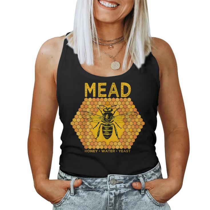 Mead By Honey Bees Meadmaking Home Brewing Retro Drinking Women Tank Top