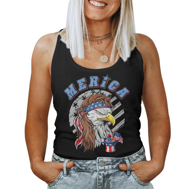 Merica Eagle Mullet 4Th Of July Men Women American Flag Usa Mullet Women Tank Top